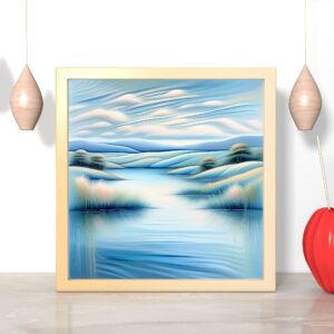 Blue landscape art