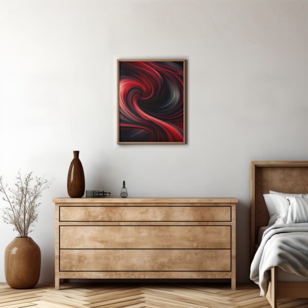 Abstract art black and red