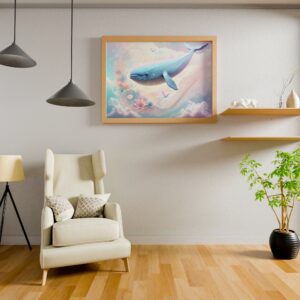 Flying whale art