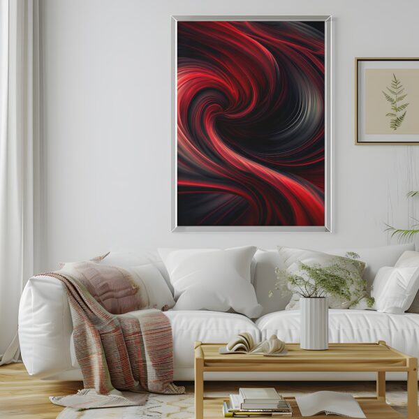 Red And Black Abstract Art