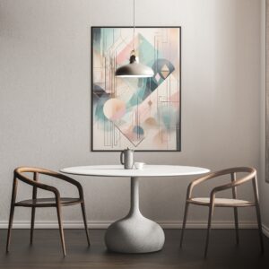 Geometric abstract wall art