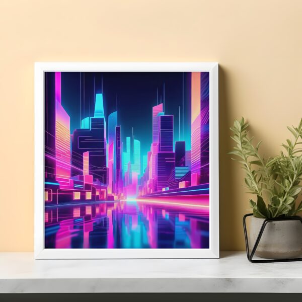 Neon Lights Abstract Art